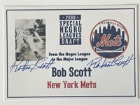 Mets baseball player Robert Scott signed card