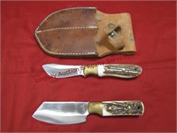 Set of 2  American Hunter knives w/ 1 sheath,