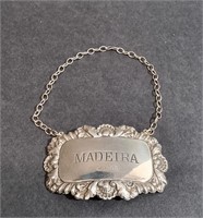 ENGLISH STERLING SILVER MADEIRA DECANTER TAG
