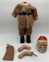 Plastic Santa Doll/Head,Arms off Body