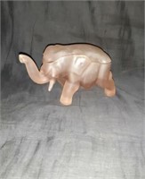 Glass Elephant 6" Light Pink