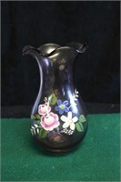 Fenton Teleflora Amethyst Hand Painted