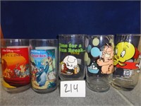 5 mixed cartoon glasses