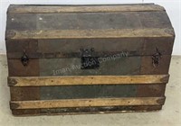 Old Metal Camel Top Trunk, New Handles Included!