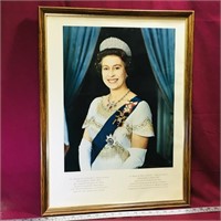 Queen Elizabeth II Framed Photo Print (Vintage)