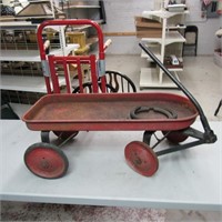Antique metal wagon.