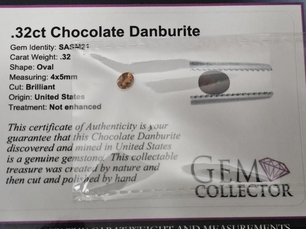 .32ct Chocolate Danburite