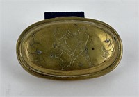 Antique Brass Occupational Boxer Snuff Box