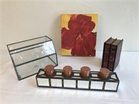 Canvas Art, Leaded Glass Decor & Wood Box