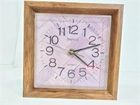 Spartus wood frame clock