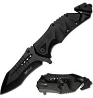 SPRING ASSISTED KNIFE, 5" Closed, Black Blade