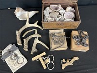 Dear antlers for knife, handles shell collection,