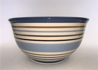 Cabana blue stripe large serving bowl
