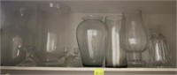 E - MIXED LOT OF GLASS VASES & MORE (K132)