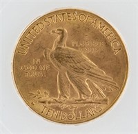 1908-D Gold Eagle ICG MS63 $10 Indian Head Motto