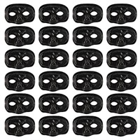 Beistle 50145 24-Piece Black Half Mask