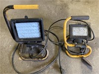 Two shop lights, plugged in and they work