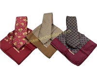Three Hermes Silk Tie, Pocket Square Sets