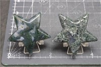 2, Moss Agate Stars, 2oz