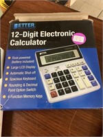 12 digit electronic calculator