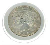 1923 U. S. Peace Dollar W/ Counter Stamp