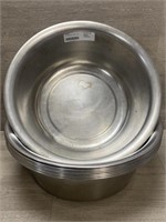 (8) Stainless Parts Bowls 13.5" Across