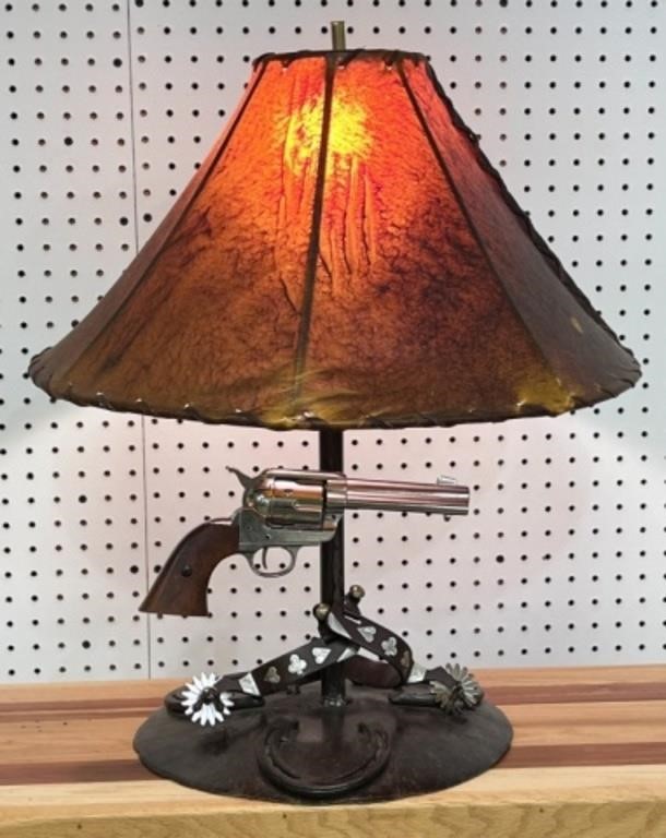 Western Lamp w/ Replica 45 Peacemaker