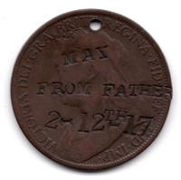 1897 Great Britain Counterstamped Penny