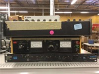 Stack of professional electronics. Furman, BK