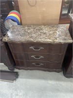 Bernhardt bachelors marble top chest of drawers