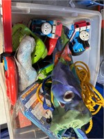 Tote of kids toys