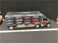 Truck and die cast cars