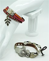 Leather & Bead Bracelets -4