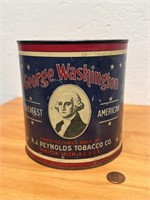 Vintage George Washington Tobacco Cut Plug Tin