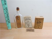 HITE Medicine Bottle and ADvertising Box Lot
