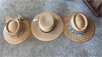Amish Straw hat and 2 straw sun hats