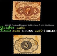 1862 US Fractional Currency 5c First Issue fr-1228