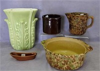 Lot of 5 pieces of pottery