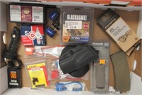 Assortment of firearm related items including
