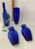 Blue glass decor