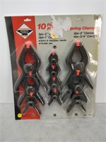10 piece flex-jaw spring clamp set