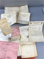 Dwight Illinois and other towns receipts dated