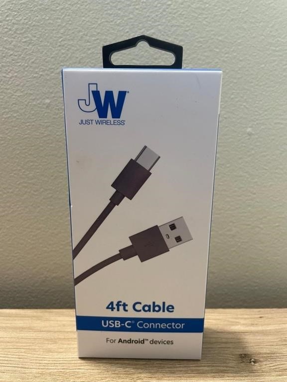 Just Wireless 4ft Cable USB-C ANDRIOD
