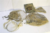 3 Vintage "Clamp-On" Fishing Nets