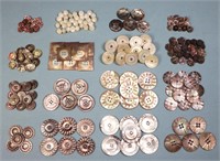 (16) Sets of Carved MOP Buttons