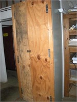 Steel Cabinet w/Wood Doors  36x19x88 inches