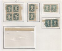 CSA Stamps #11 Mint OG Block of 4, plus 3 CV $450+