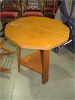 ROUND 3 LEGGED WOODEN TABLE