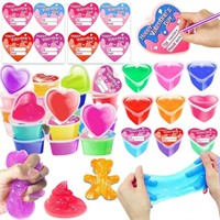 24 Pack Valentines Day Slime with Cards Sticker