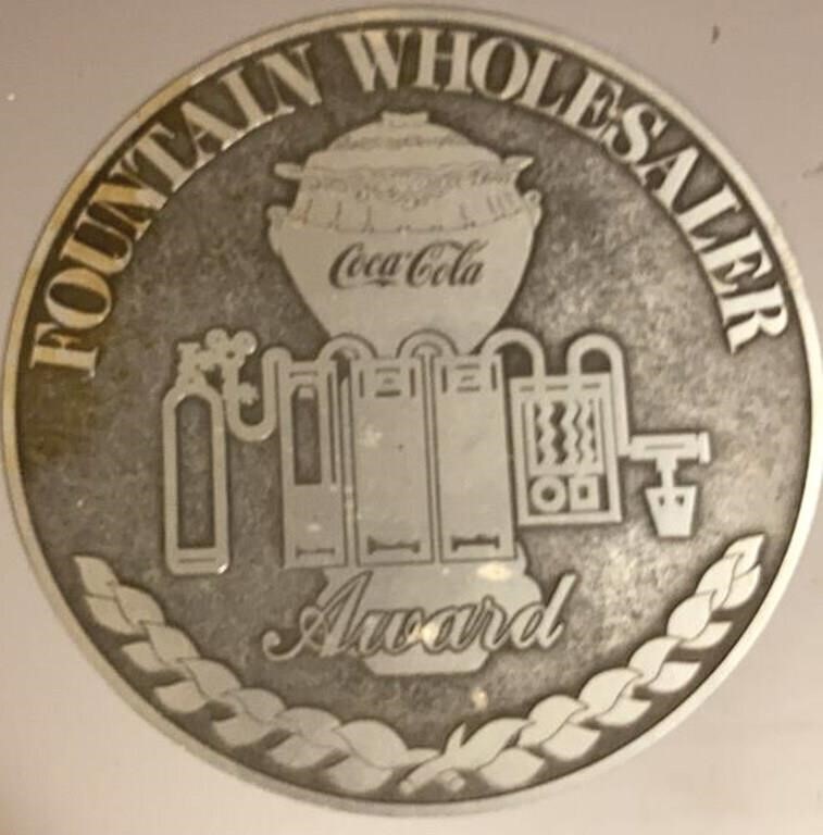 COKE Fountain Wholesaler Award - Metal Sign 8"
